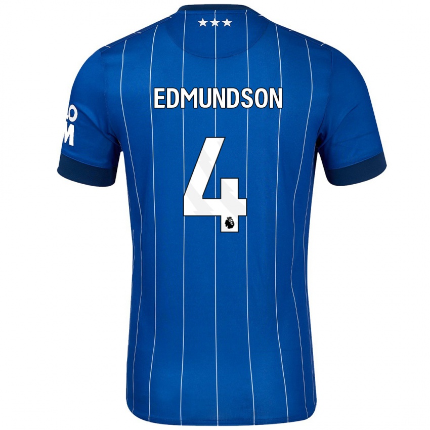 Kinderen George Edmundson #4 Marineblauw Thuisshirt Thuistenue 2024/25 T-Shirt België