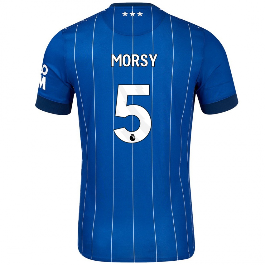 Kinderen Samy Morsy #5 Marineblauw Thuisshirt Thuistenue 2024/25 T-Shirt België