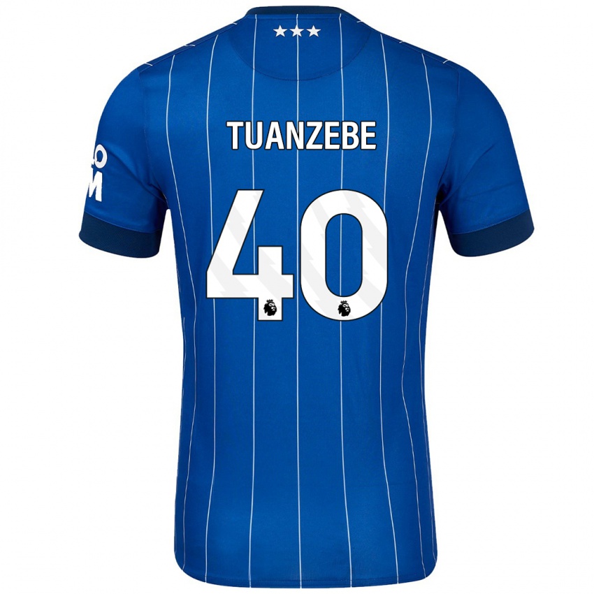 Kinderen Axel Tuanzebe #40 Marineblauw Thuisshirt Thuistenue 2024/25 T-Shirt België