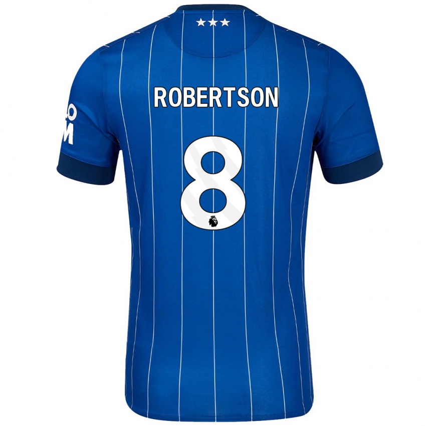 Kinderen Kyra Robertson #8 Marineblauw Thuisshirt Thuistenue 2024/25 T-Shirt België