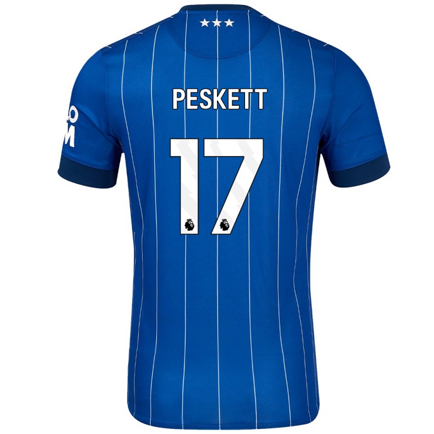 Kinderen Sophie Peskett #17 Marineblauw Thuisshirt Thuistenue 2024/25 T-Shirt België