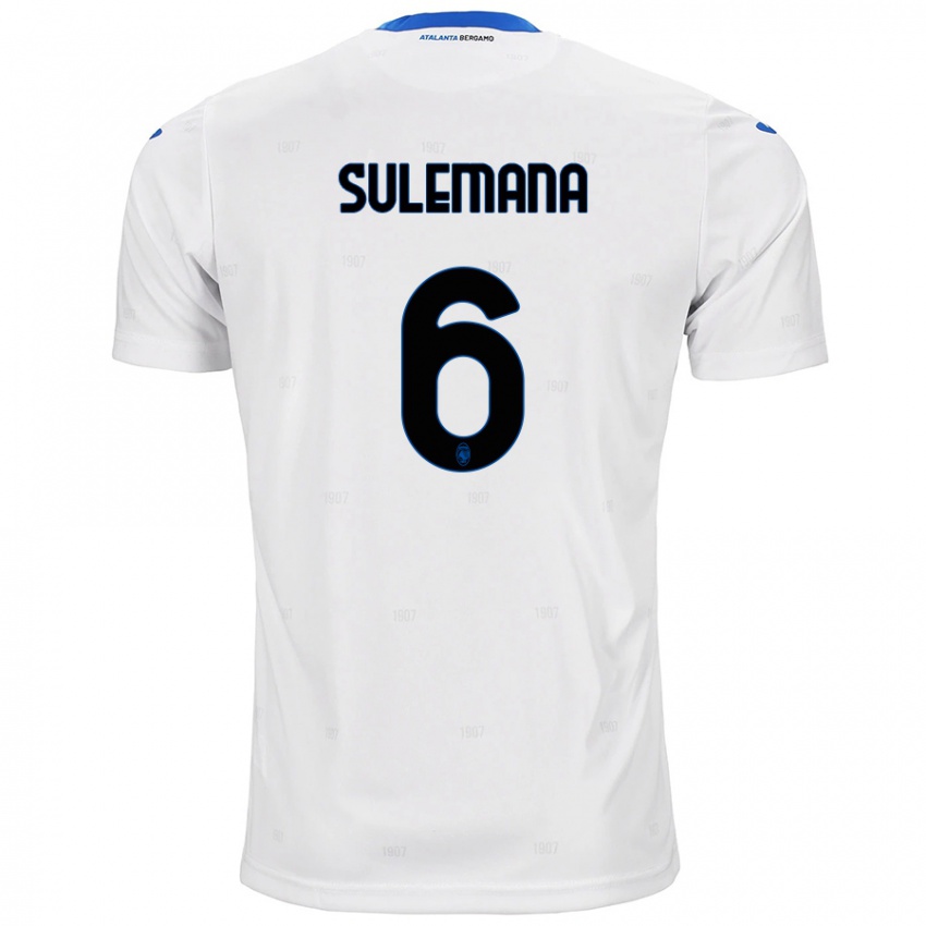 Enfant Maillot Ibrahim Sulemana #6 Blanc Tenues Extérieur 2024/25 T-Shirt Belgique