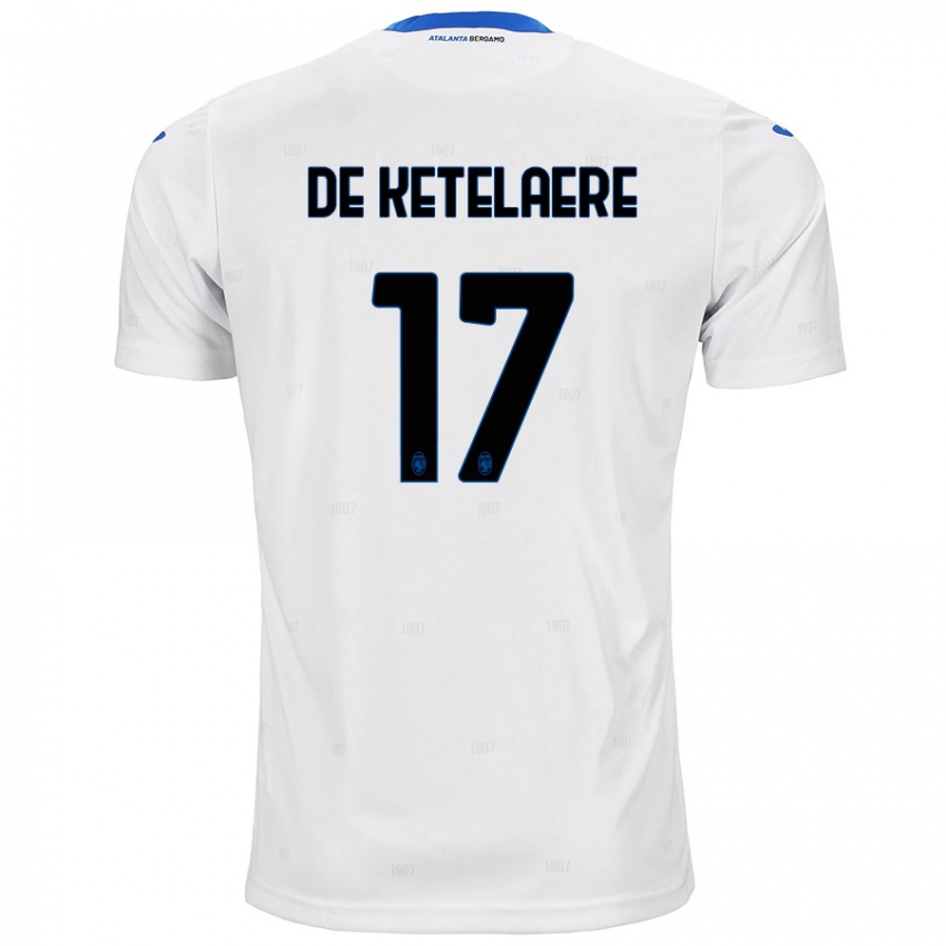 Kinderen Charles De Ketelaere #17 Wit Uitshirt Uittenue 2024/25 T-Shirt België