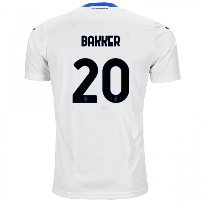 Enfant Maillot Mitchel Bakker #20 Blanc Tenues Extérieur 2024/25 T-Shirt Belgique