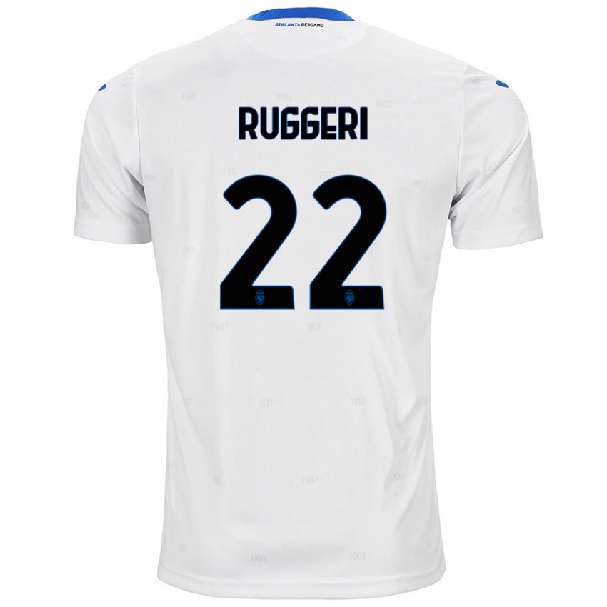 Enfant Maillot Matteo Ruggeri #22 Blanc Tenues Extérieur 2024/25 T-Shirt Belgique