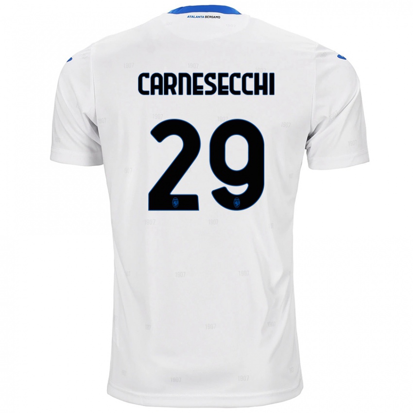 Kinderen Marco Carnesecchi #29 Wit Uitshirt Uittenue 2024/25 T-Shirt België