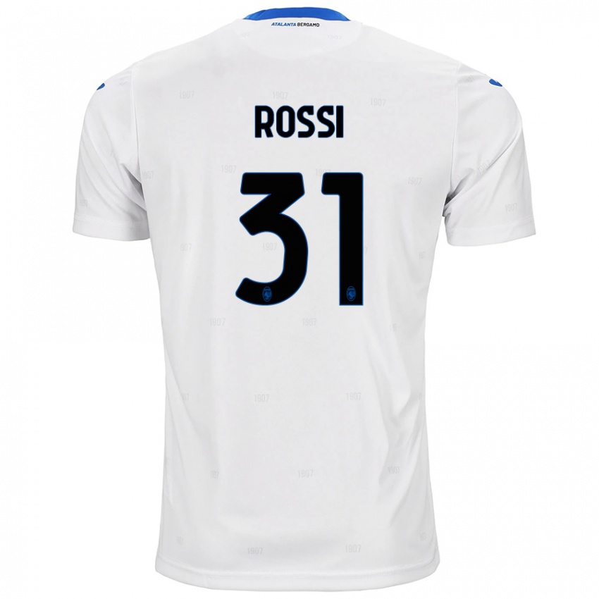 Enfant Maillot Francesco Rossi #31 Blanc Tenues Extérieur 2024/25 T-Shirt Belgique