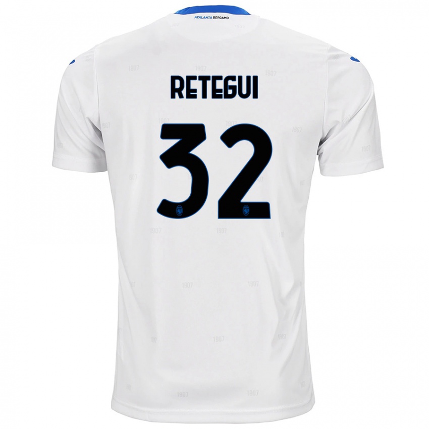 Enfant Maillot Mateo Retegui #32 Blanc Tenues Extérieur 2024/25 T-Shirt Belgique