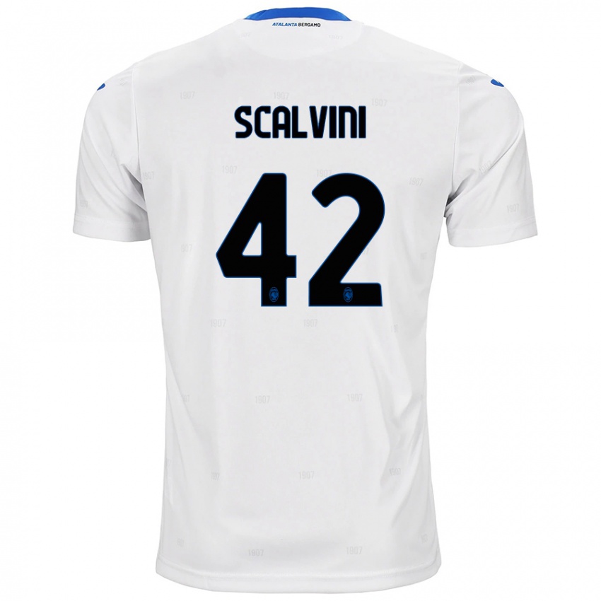 Enfant Maillot Giorgio Scalvini #42 Blanc Tenues Extérieur 2024/25 T-Shirt Belgique