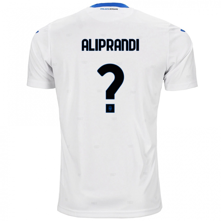 Enfant Maillot Mattia Aliprandi #0 Blanc Tenues Extérieur 2024/25 T-Shirt Belgique