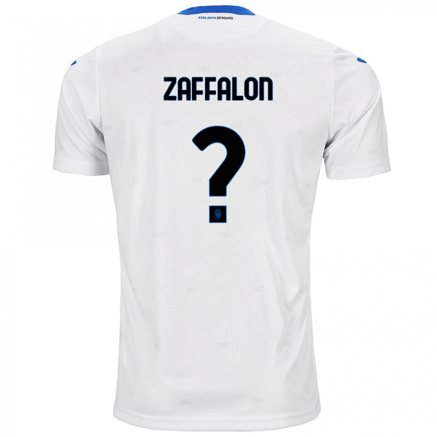 Enfant Maillot Lorenzo Zaffalon #0 Blanc Tenues Extérieur 2024/25 T-Shirt Belgique