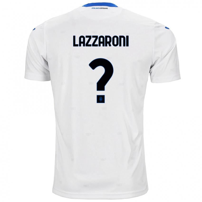 Enfant Maillot Andrea Lazzaroni #0 Blanc Tenues Extérieur 2024/25 T-Shirt Belgique