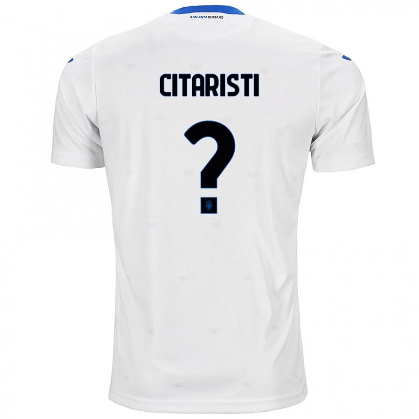 Enfant Maillot Christian Citaristi #0 Blanc Tenues Extérieur 2024/25 T-Shirt Belgique