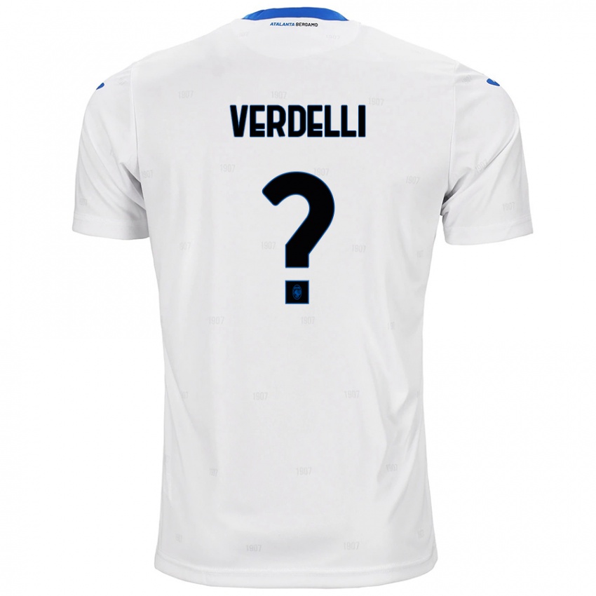 Enfant Maillot Davide Verdelli #0 Blanc Tenues Extérieur 2024/25 T-Shirt Belgique