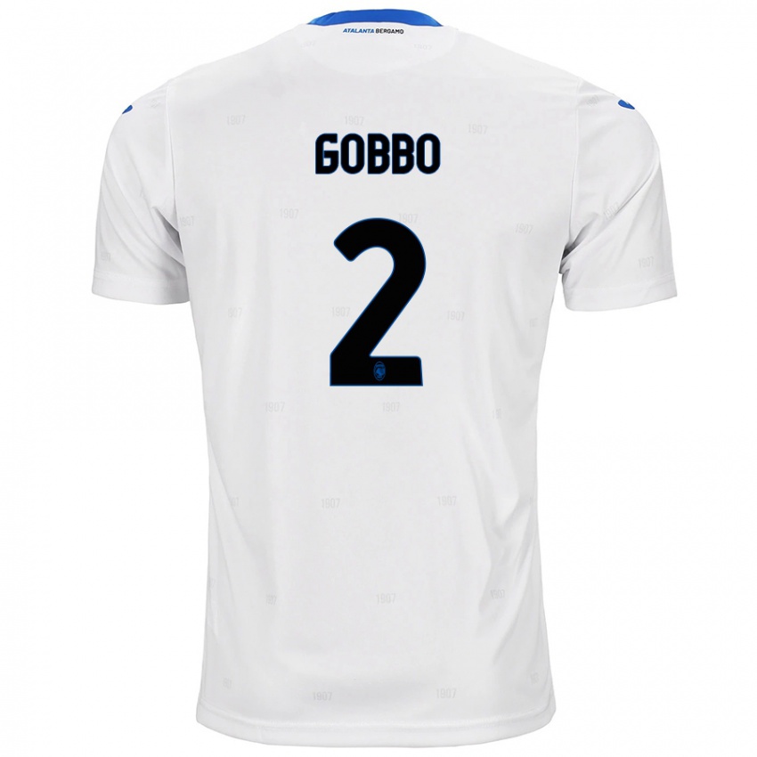 Enfant Maillot Luca Gobbo #2 Blanc Tenues Extérieur 2024/25 T-Shirt Belgique