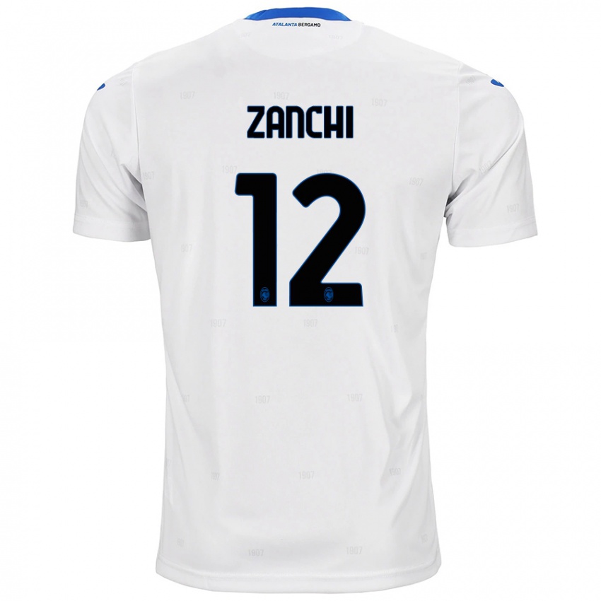 Enfant Maillot Edoardo Zanchi #12 Blanc Tenues Extérieur 2024/25 T-Shirt Belgique