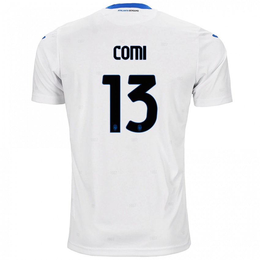 Enfant Maillot Pietro Comi #13 Blanc Tenues Extérieur 2024/25 T-Shirt Belgique