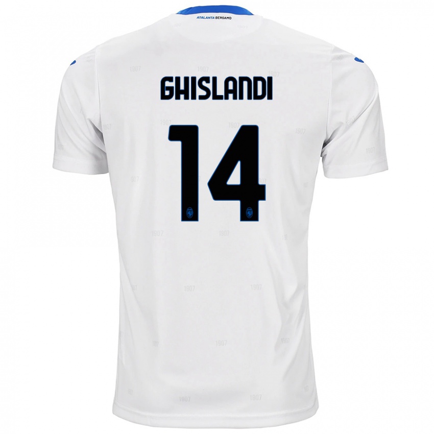 Enfant Maillot Davide Ghislandi #14 Blanc Tenues Extérieur 2024/25 T-Shirt Belgique