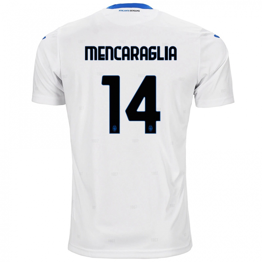 Enfant Maillot Filippo Mencaraglia #14 Blanc Tenues Extérieur 2024/25 T-Shirt Belgique