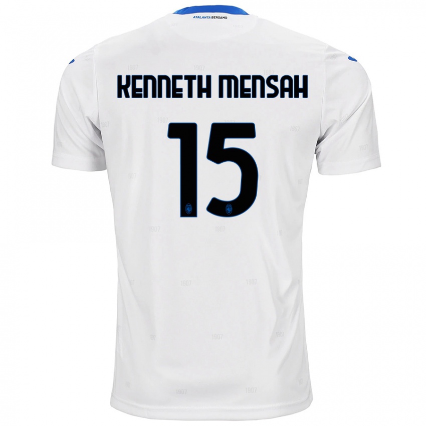 Enfant Maillot Anthony Kenneth Mensah #15 Blanc Tenues Extérieur 2024/25 T-Shirt Belgique