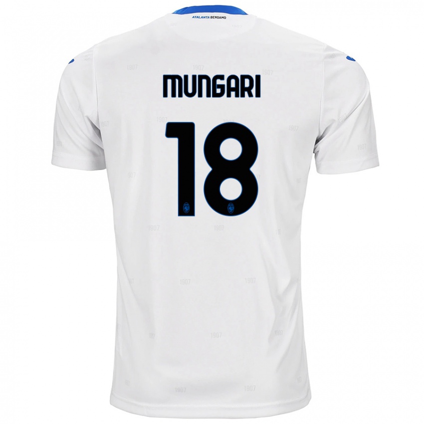 Enfant Maillot Giuseppe Mungari #18 Blanc Tenues Extérieur 2024/25 T-Shirt Belgique