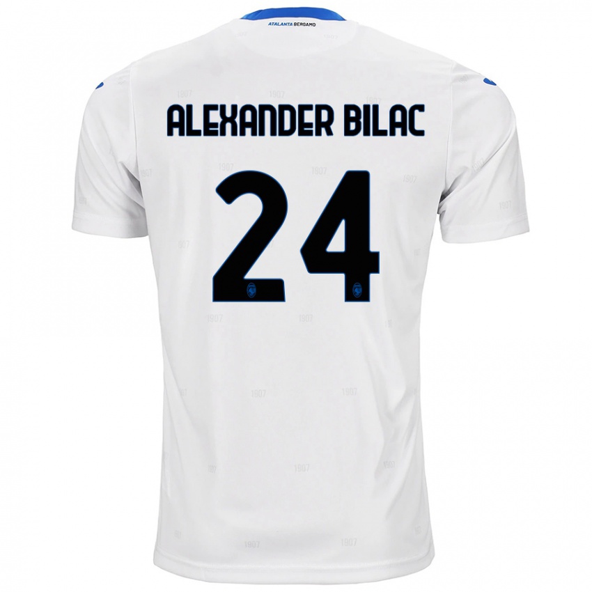 Enfant Maillot Max Alexander Bilac #24 Blanc Tenues Extérieur 2024/25 T-Shirt Belgique