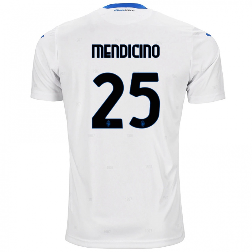 Kinderen Leonardo Mendicino #25 Wit Uitshirt Uittenue 2024/25 T-Shirt België