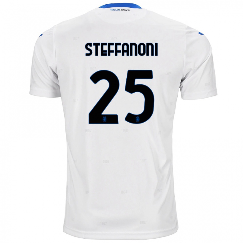 Enfant Maillot Federico Steffanoni #25 Blanc Tenues Extérieur 2024/25 T-Shirt Belgique