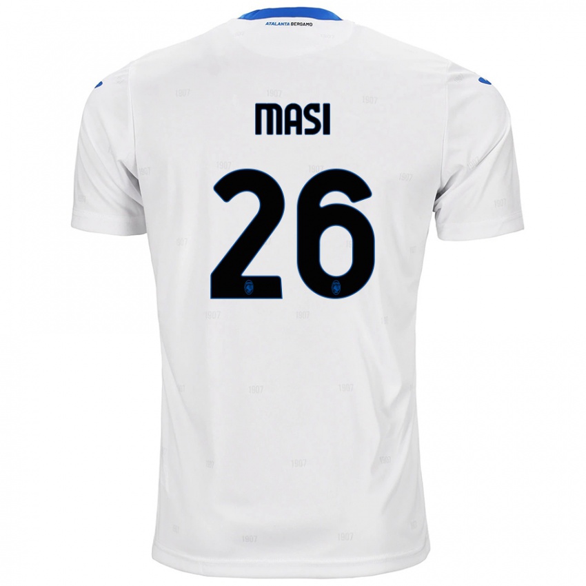 Enfant Maillot Alberto Masi #26 Blanc Tenues Extérieur 2024/25 T-Shirt Belgique