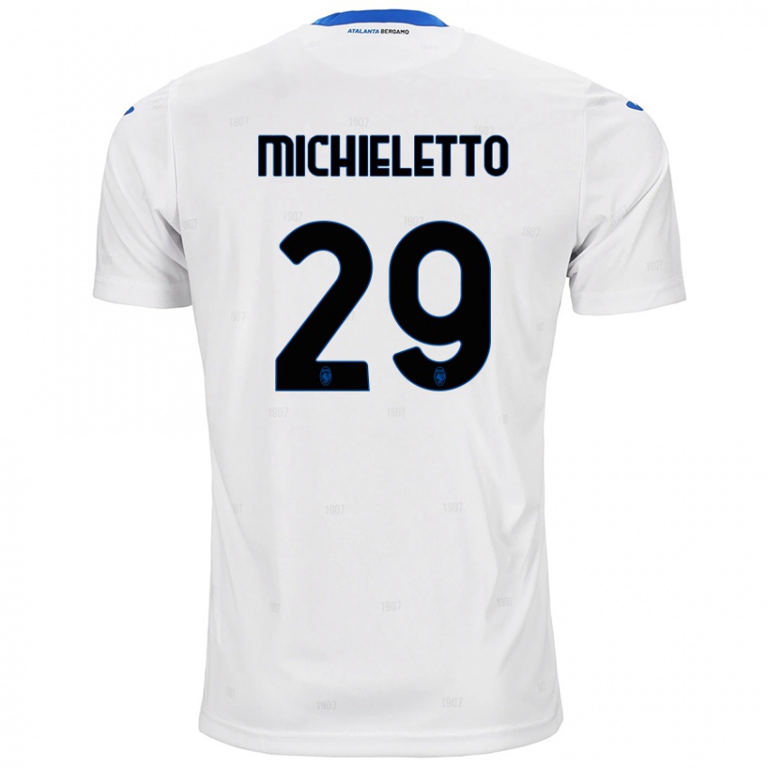 Enfant Maillot Andrea Michieletto #29 Blanc Tenues Extérieur 2024/25 T-Shirt Belgique