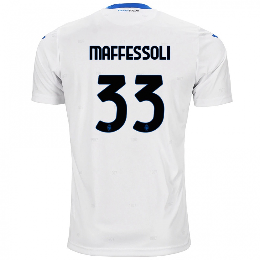 Enfant Maillot Manuel Maffessoli #33 Blanc Tenues Extérieur 2024/25 T-Shirt Belgique