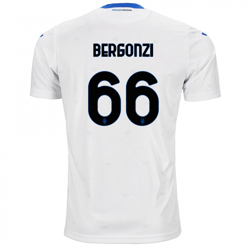 Enfant Maillot Federico Bergonzi #66 Blanc Tenues Extérieur 2024/25 T-Shirt Belgique