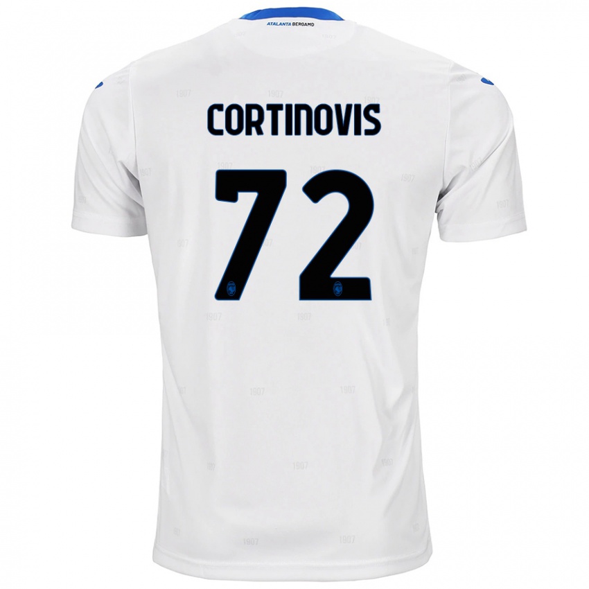 Enfant Maillot Alessandro Cortinovis #72 Blanc Tenues Extérieur 2024/25 T-Shirt Belgique