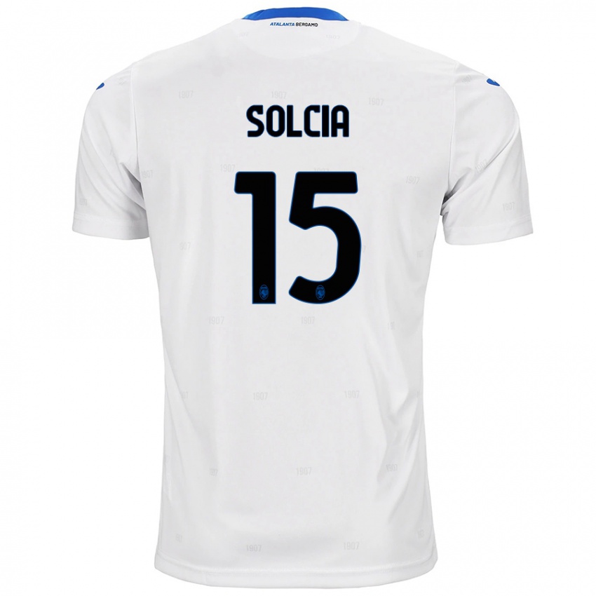 Enfant Maillot Daniele Solcia #15 Blanc Tenues Extérieur 2024/25 T-Shirt Belgique