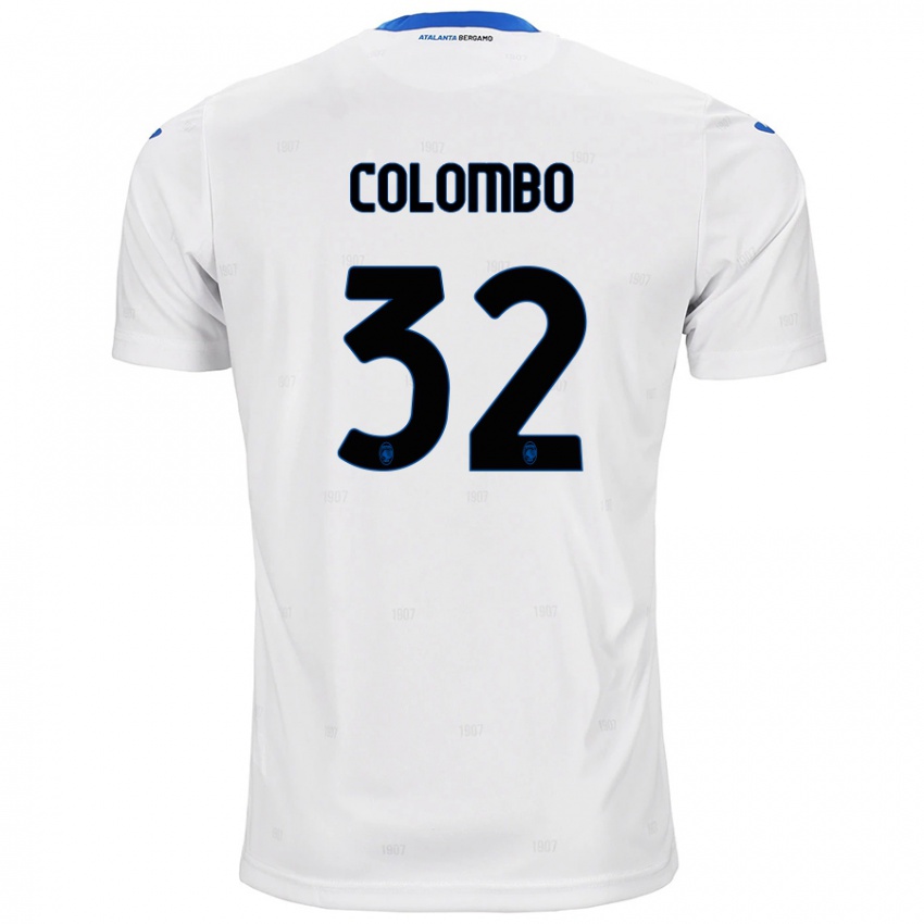 Kinderen Matteo Colombo #32 Wit Uitshirt Uittenue 2024/25 T-Shirt België