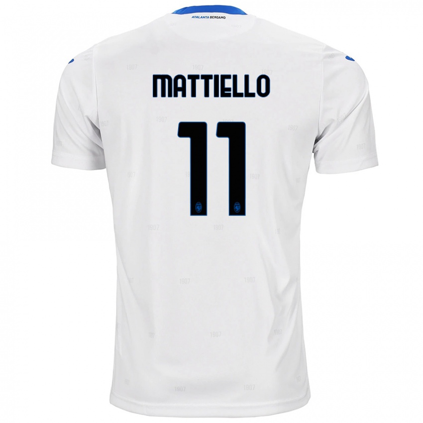 Enfant Maillot Federico Mattiello #11 Blanc Tenues Extérieur 2024/25 T-Shirt Belgique