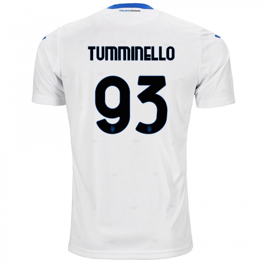 Enfant Maillot Marco Tumminello #93 Blanc Tenues Extérieur 2024/25 T-Shirt Belgique