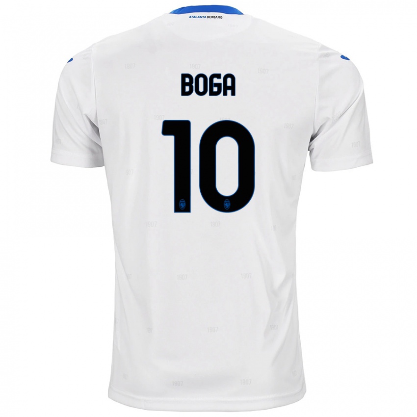 Enfant Maillot Jeremie Boga #10 Blanc Tenues Extérieur 2024/25 T-Shirt Belgique