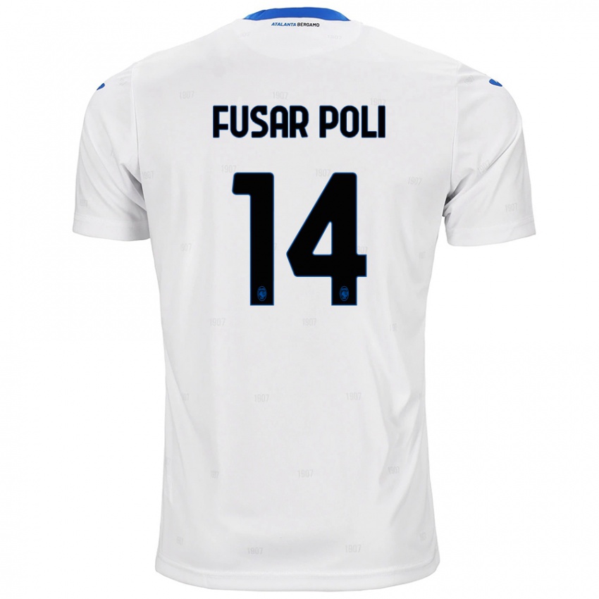 Enfant Maillot Giulia Fusar Poli #14 Blanc Tenues Extérieur 2024/25 T-Shirt Belgique