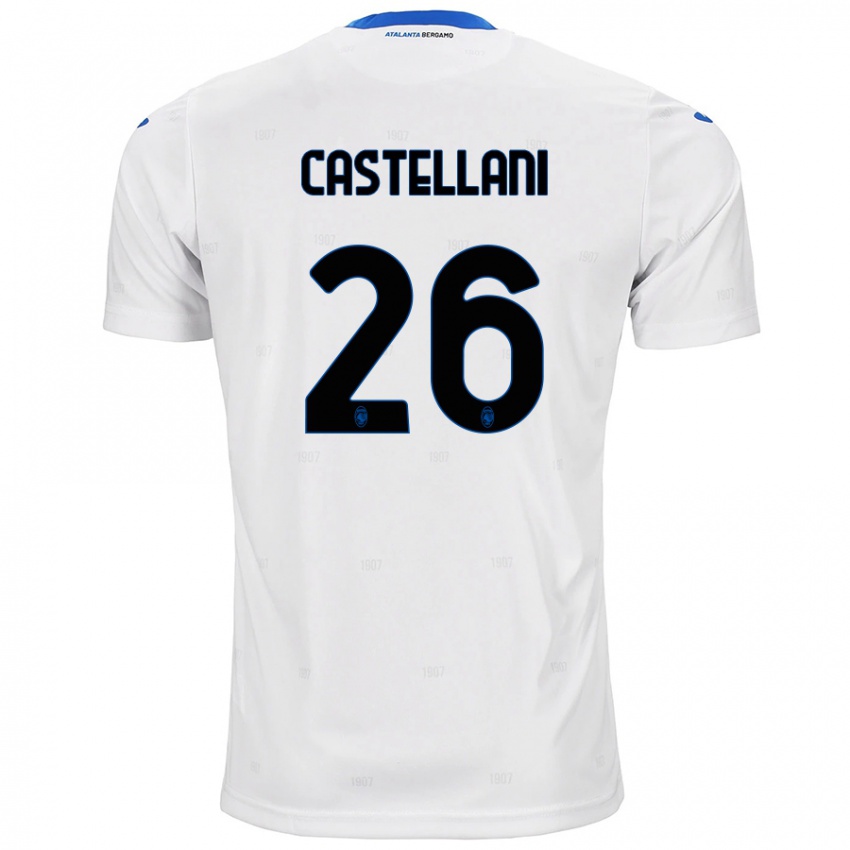 Enfant Maillot Eleonora Castellani #26 Blanc Tenues Extérieur 2024/25 T-Shirt Belgique