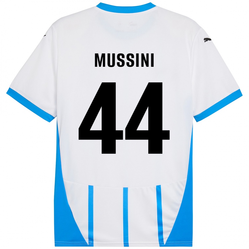 Kinderen Andrea Mussini #44 Wit Blauw Uitshirt Uittenue 2024/25 T-Shirt België