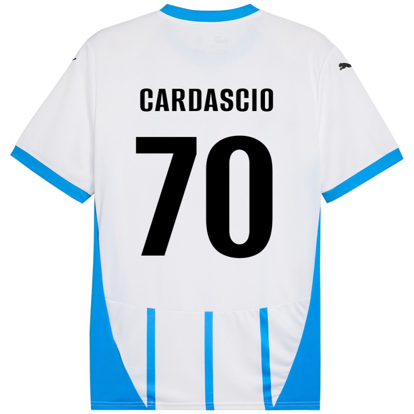 Kinderen Alessandro Cardascio #70 Wit Blauw Uitshirt Uittenue 2024/25 T-Shirt België