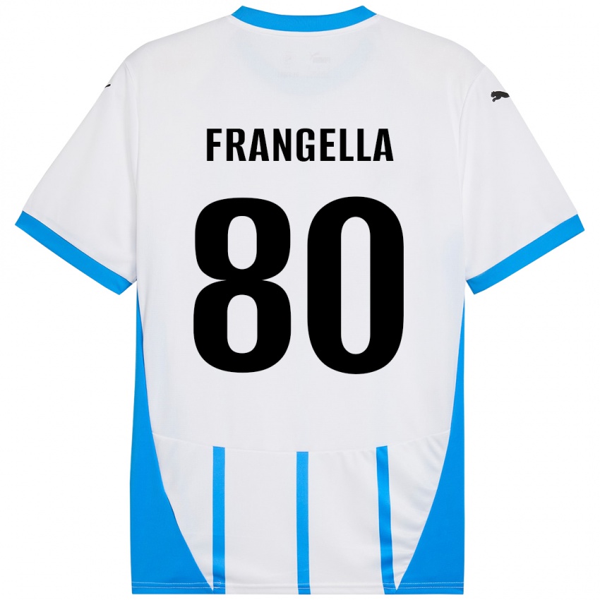 Kinderen Christian Frangella #80 Wit Blauw Uitshirt Uittenue 2024/25 T-Shirt België