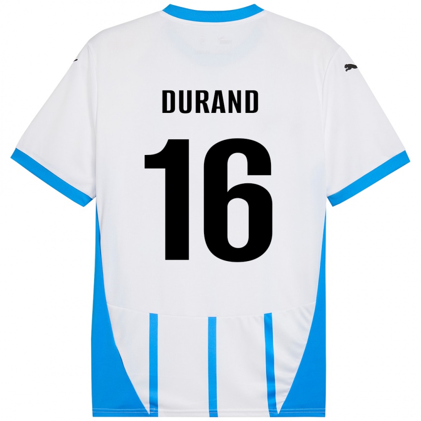 Kinderen Solène Durand #16 Wit Blauw Uitshirt Uittenue 2024/25 T-Shirt België