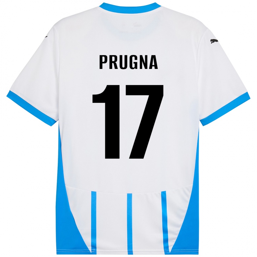 Kinderen Cecilia Prugna #17 Wit Blauw Uitshirt Uittenue 2024/25 T-Shirt België