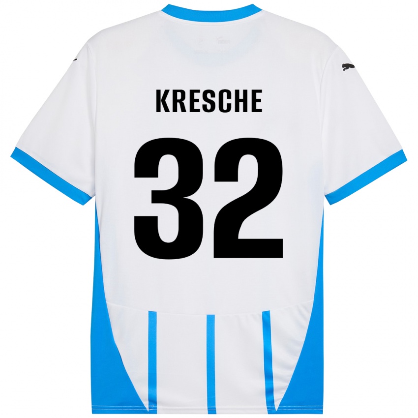 Kinderen Isabella Kresche #32 Wit Blauw Uitshirt Uittenue 2024/25 T-Shirt België