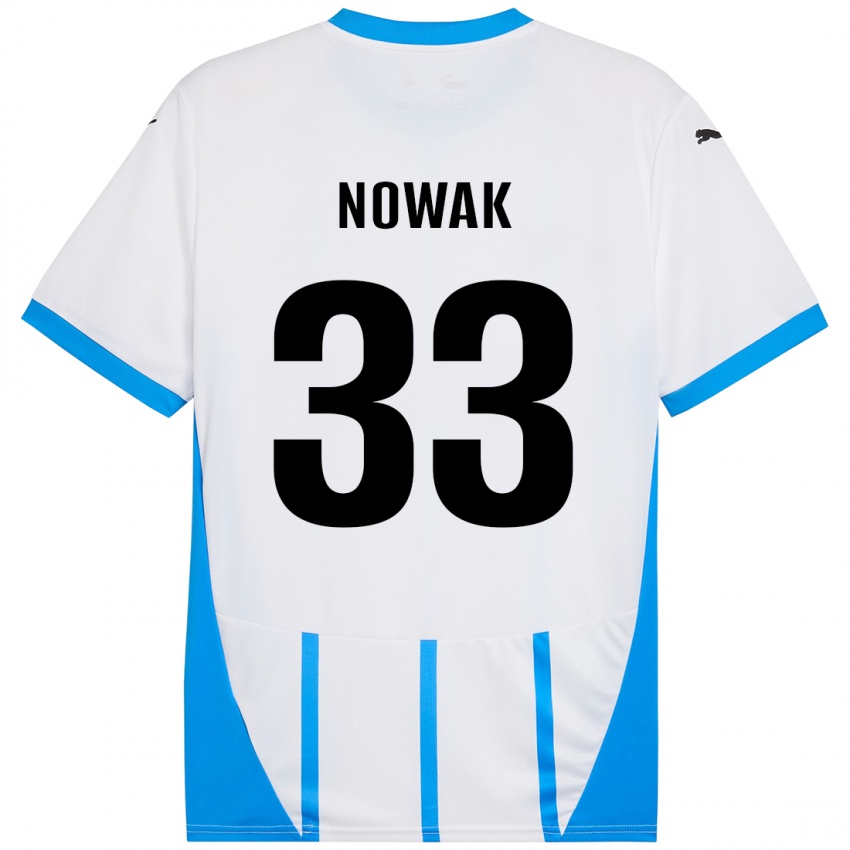 Kinderen Julie Nowak #33 Wit Blauw Uitshirt Uittenue 2024/25 T-Shirt België