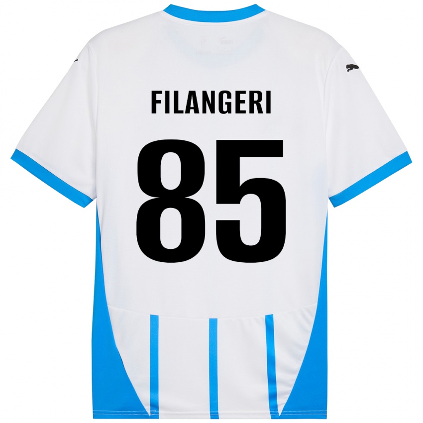 Kinderen Maria Luisa Filangeri #85 Wit Blauw Uitshirt Uittenue 2024/25 T-Shirt België