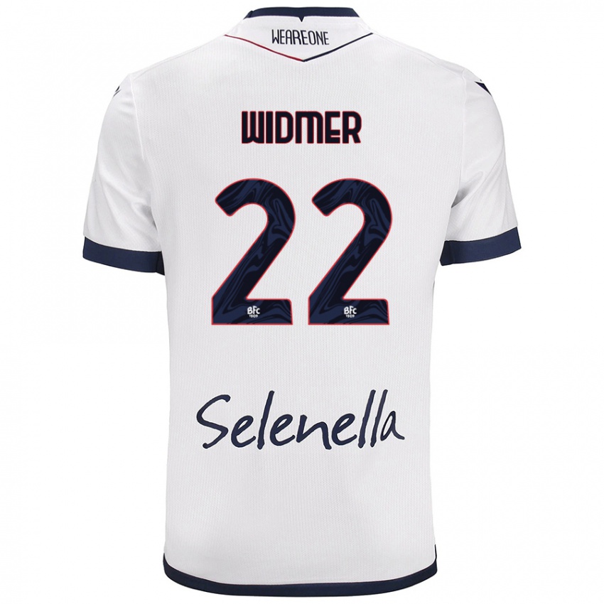 Kinderen Renato Widmer D’autilia #22 Wit Koningsblauw Uitshirt Uittenue 2024/25 T-Shirt België