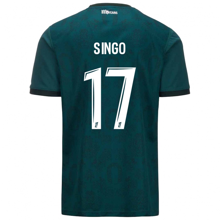 Kinderen Wilfried Singo #17 Donkergroen Uitshirt Uittenue 2024/25 T-Shirt België